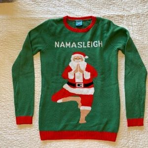 “Namasleigh” ugly Christmas sweater